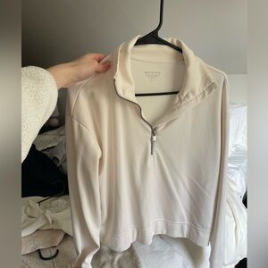 Athleta Cream Quarter-Zip
